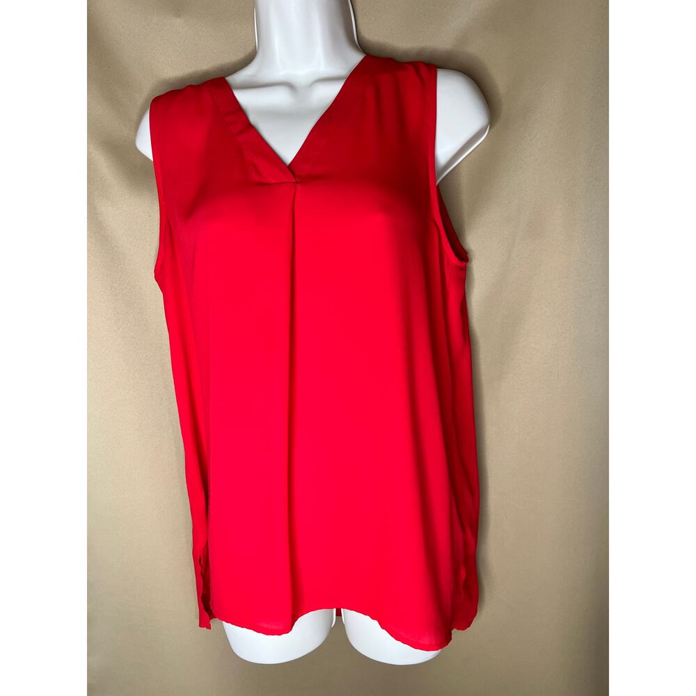 Pleione Red Sleeveless Top S